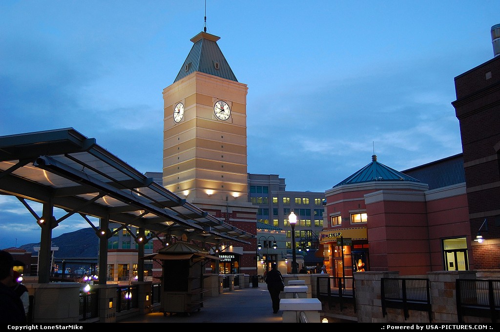 Picture by LoneStarMike: Salt Lake City Utah   downtown, retail, clock, tower