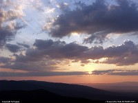 Sunset, Rock Point Overlook, (overlooking Waynesboro, Virginia), Blue Ridge Parkway, Appalachian Mountains.