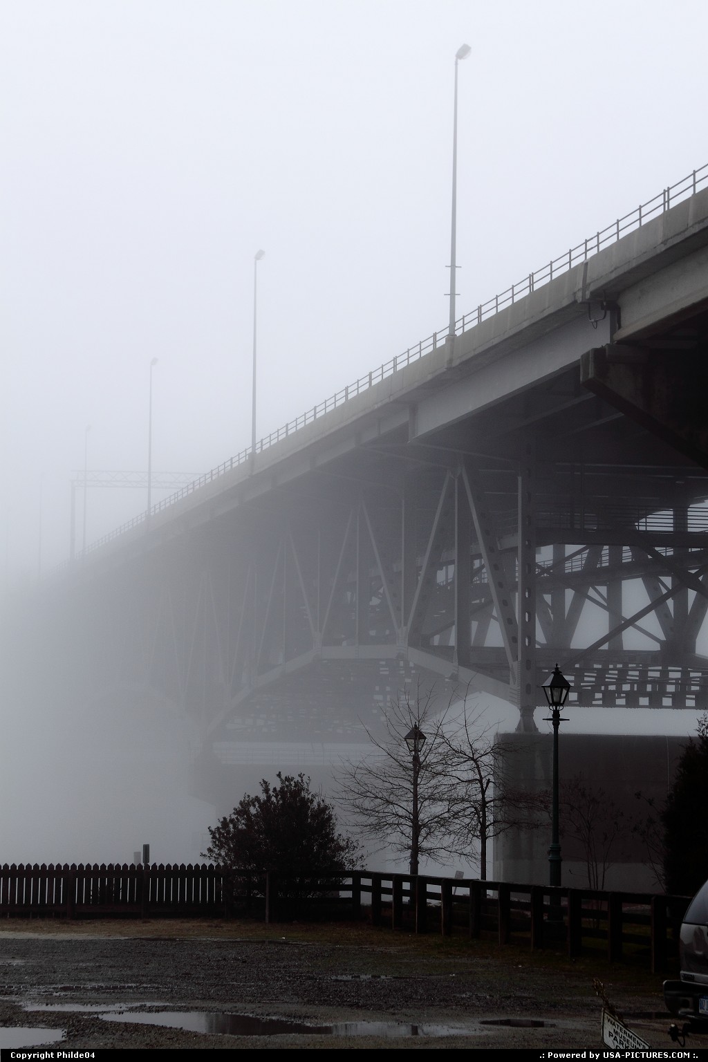 Picture by Philde04: Yorktown Virginia   bridge, fog, yorktown