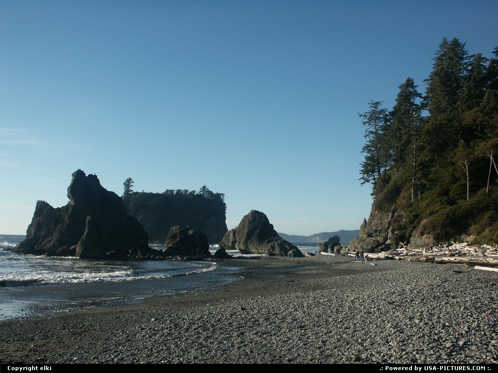Picture by elki:  Washington Olympic Ruby Beach beach, rocks