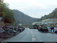 Photo by _Kyra_ | Gilbert  trail fest, 2009, road, atv, building, mountain, trees, dusk, cloudy