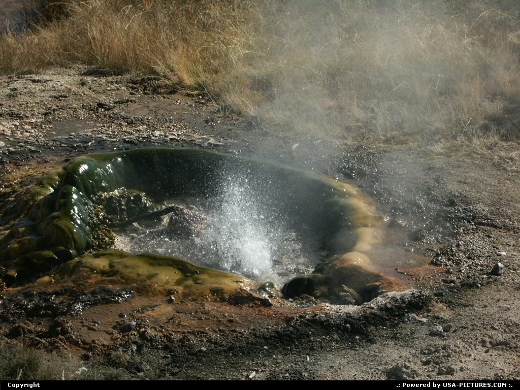 Picture by elki:  Wyoming Yellowstone  source, geyser