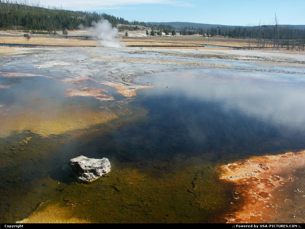 Picture by elki:  Wyoming Yellowstone  geyser, spring