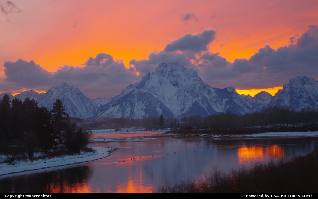 Picture by twincreektaz: Moran Wyoming   Tetons,Sunset, River,, Wyoming