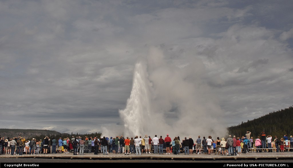 Picture by Brentlee: not in a city Wyoming Yellowstone  geyser